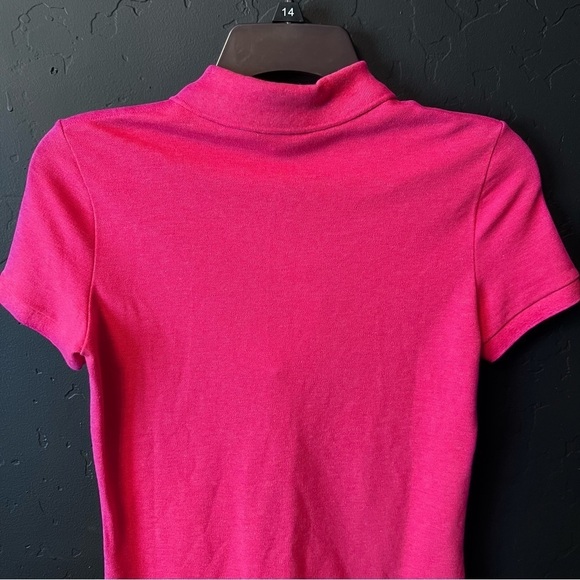 Lacoste Short Sleeve Slim Fit Stretch Pique Polo Shirt Color: pink Size:32/0 New - Picture 6 of 8